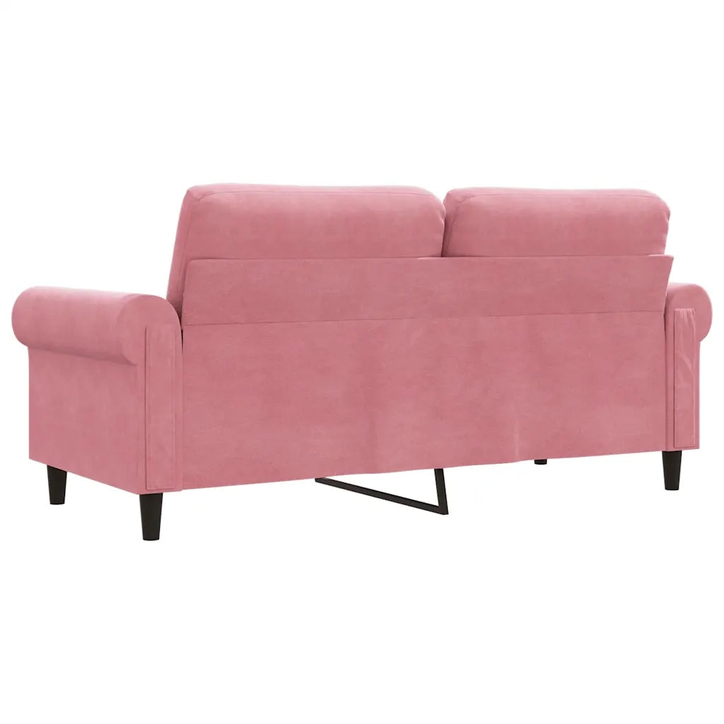 Divano | Divano da soggiorno | Sofa a 2 Posti Rosa 140 cm in Velluto