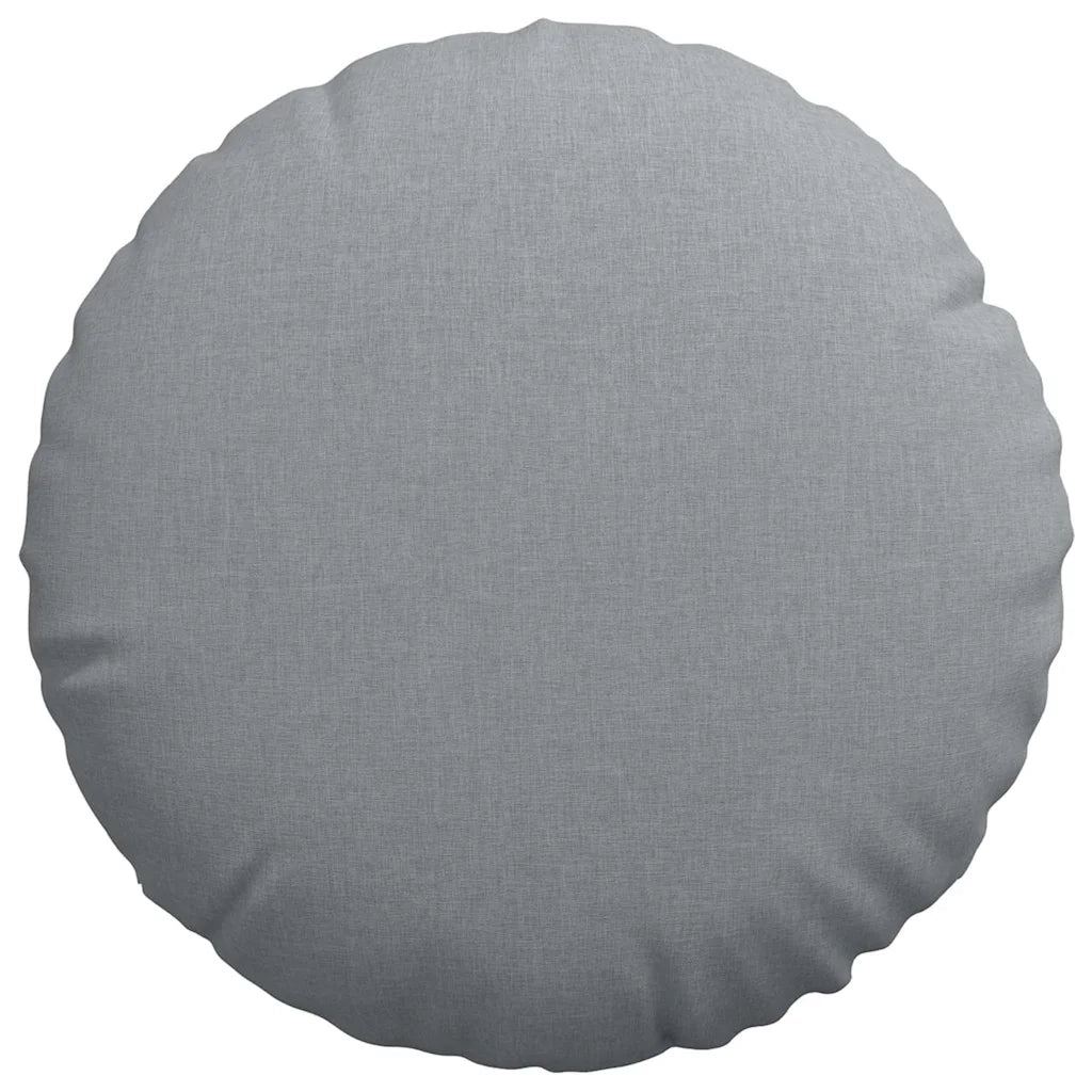 Cuscini per Seduta 2 pcs Grigio chiaro Ø60 x 21 cm Tessuto