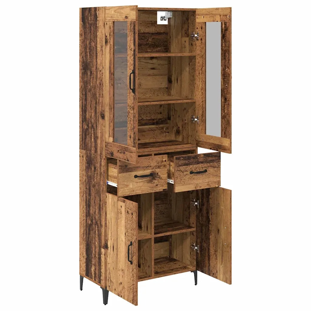Credenza | Madia | Buffet da pranzo | Armadio da pranzo Legno vecchio 69,5 x 34 x 180 cm Legno multistrato