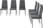 Sedie Grand, Grigio, 42.5 x 48 cm Set di 6, per l’utilizzo come set da pranzo in cucina o sala da pranzo