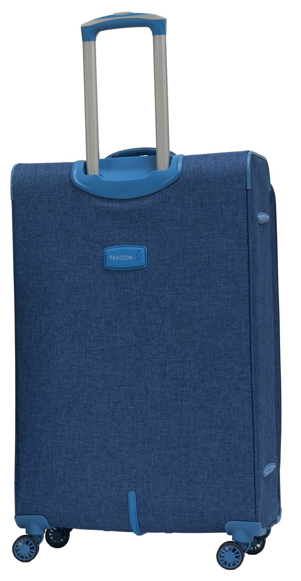 Trolley Valigia Grande Morbida in Poliestere 4 Ruote TSA Ravizzoni Nettuno Blu