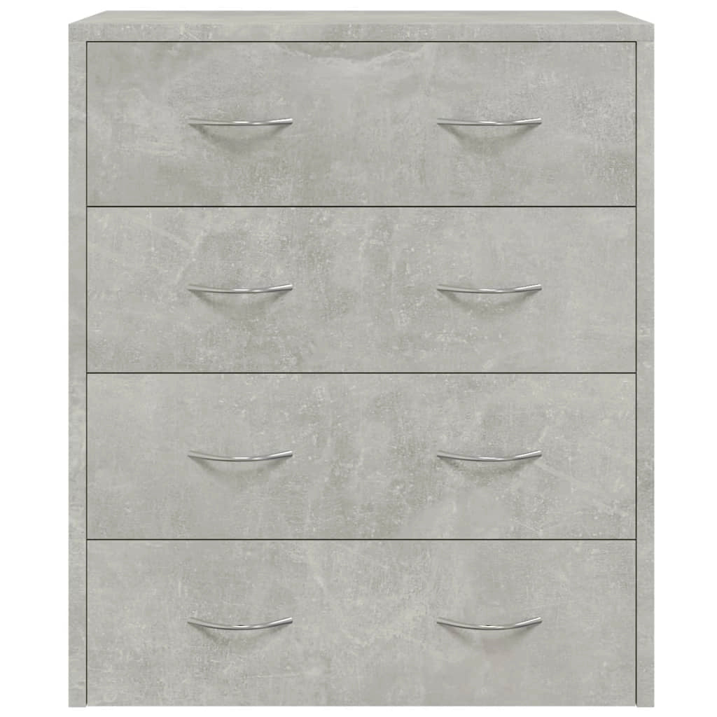 Buffet credenza cassettiera mobiletto mobile contenitore organizer per cucina soggiorno salotto con 4 cassetti 60 x 30,5 x 71 cm grigio cemento 02_0029753
