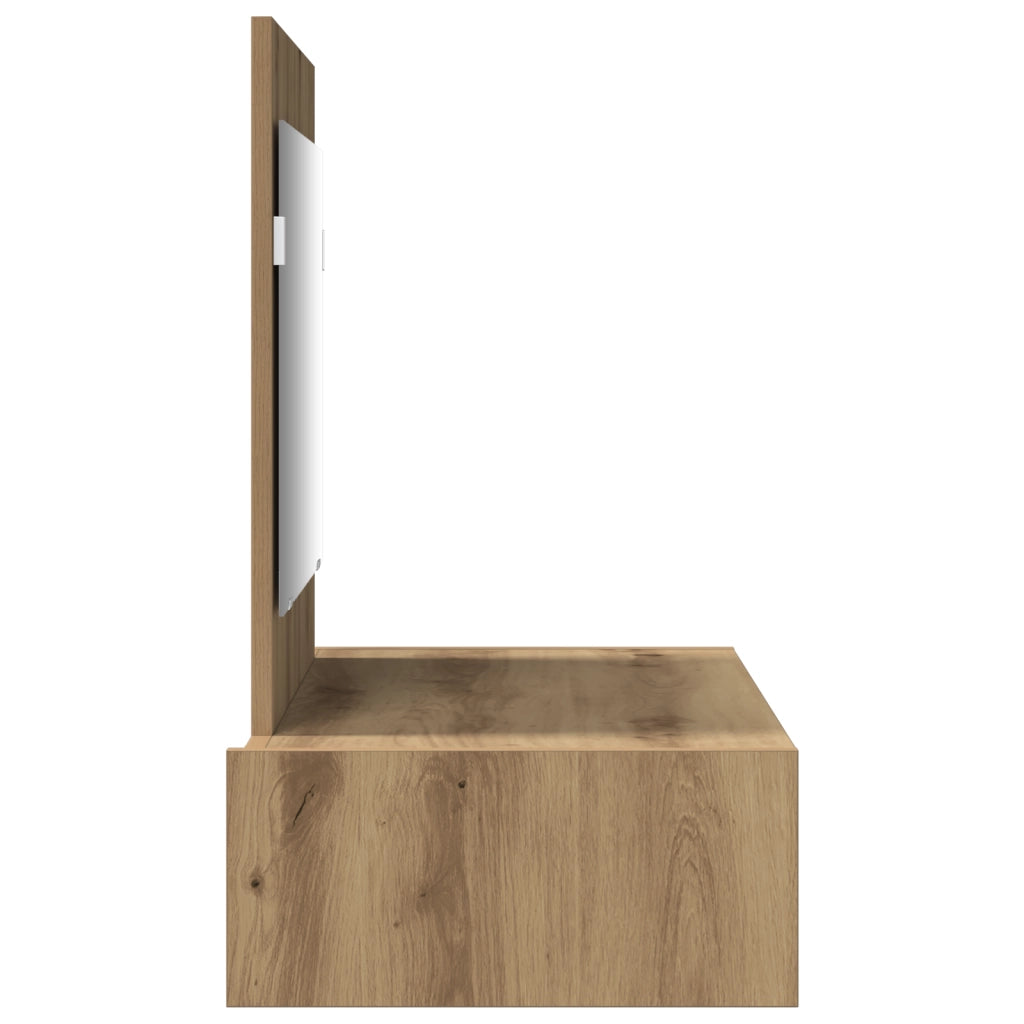 Tavolo da Trucco Appendibile in Rovere Artigianale 83x40x70 cm