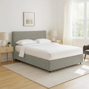 Louth, Letto Singolo Sfoderabile Made in Italy, Grigio