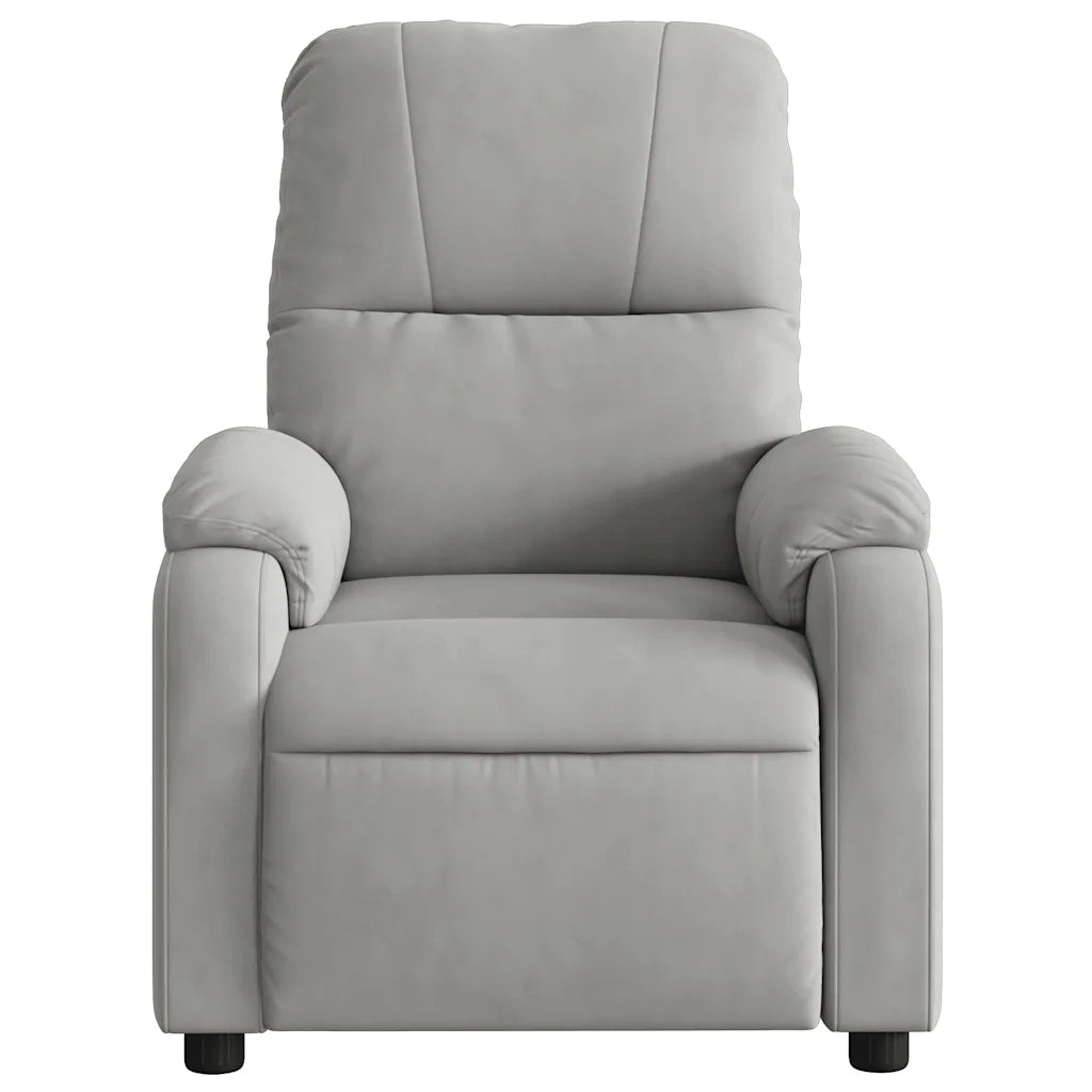 Divano Sedia-Poltrona Reclinante Massaggi Elettrica Grigio Chiaro Microfibra 874750