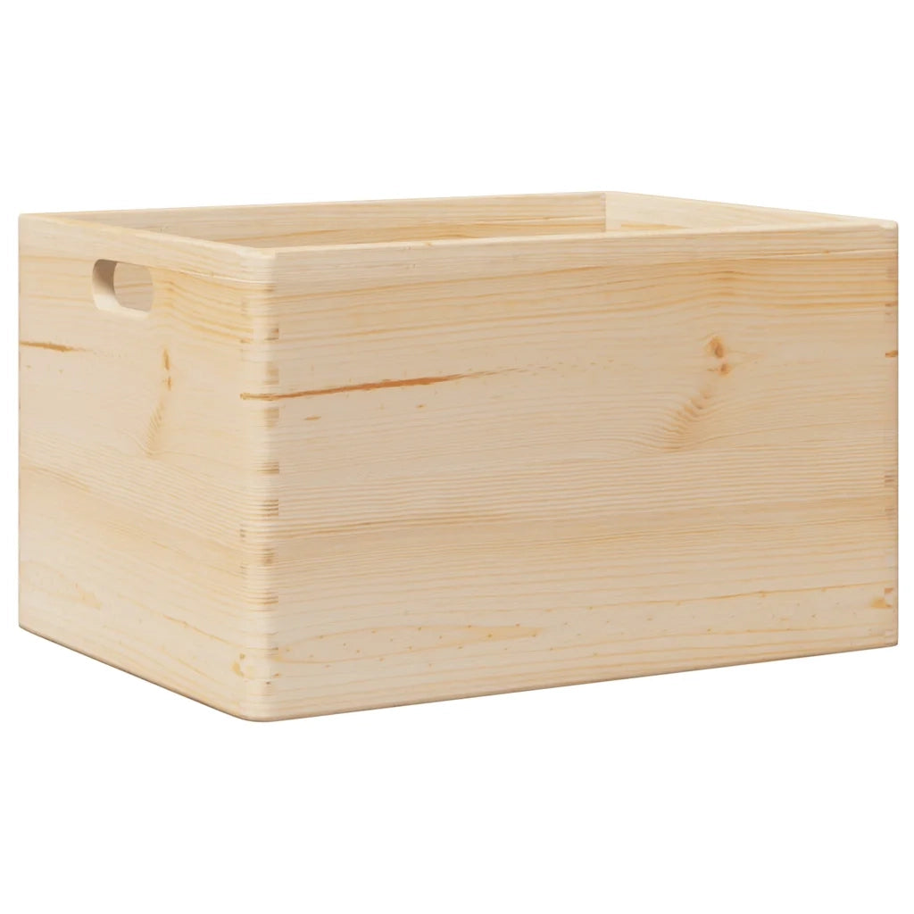 Scatola in Legno con Manici 40x30x23 cm Legno Massello di Pino 4017394