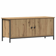 Mobile TV rettangolare moderno con vano contenitore 100 x 35 x 45 cm elegante finitura in legno composito beige 02_0052431