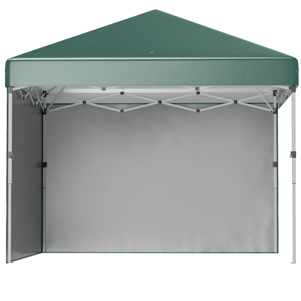 Gazebo pieghevole con 2 pareti ¨C zephmum ¨C verde 3x3m acciaio inox