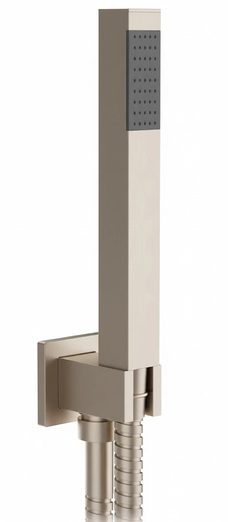 KIT DOCCETTA MINIMALE QUADRA- Nichel Spazzolato Opaco- Remer- pezzi 1