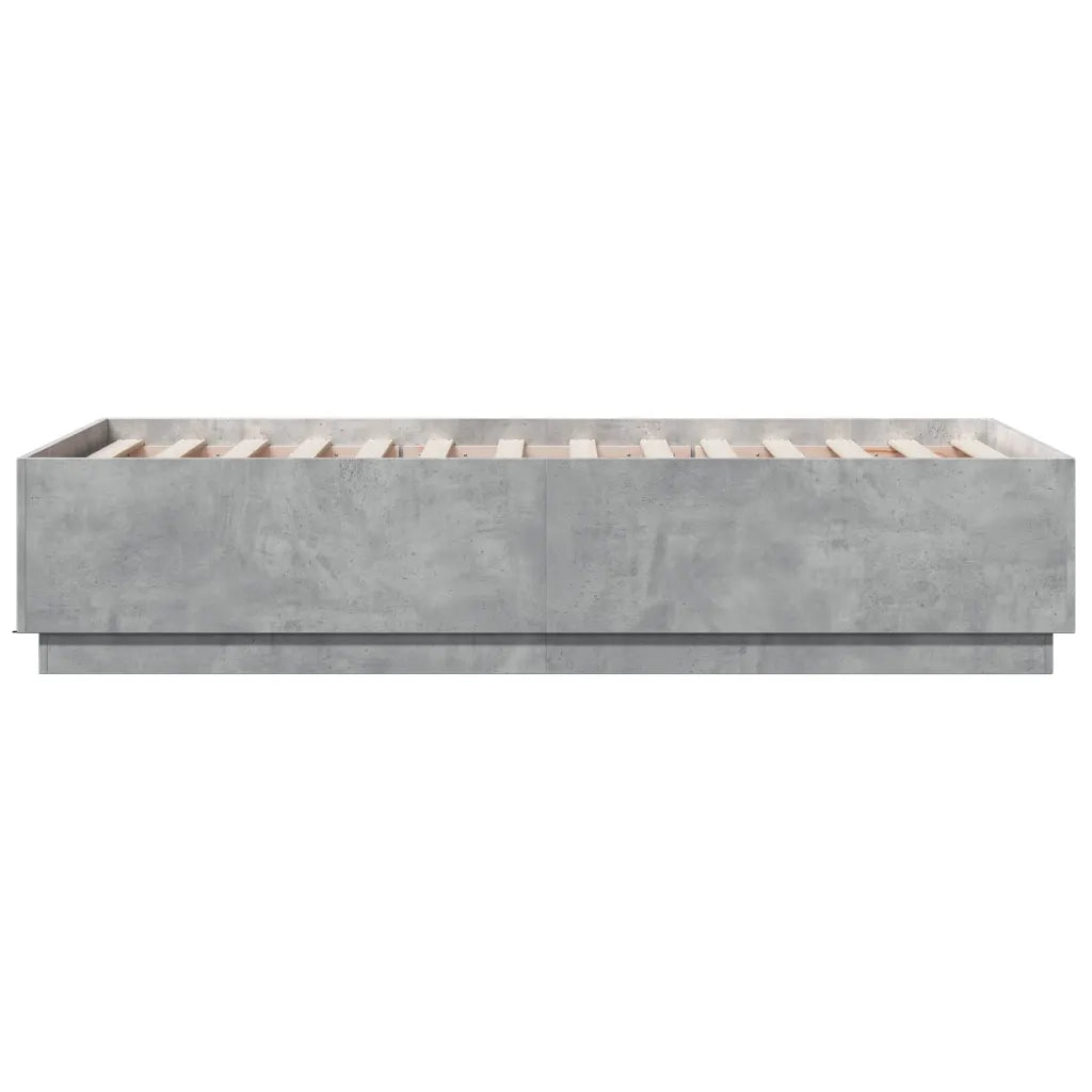 Giroletto Luci LED Grigio Cemento 90x190cm in Legno Multistrato 3209663