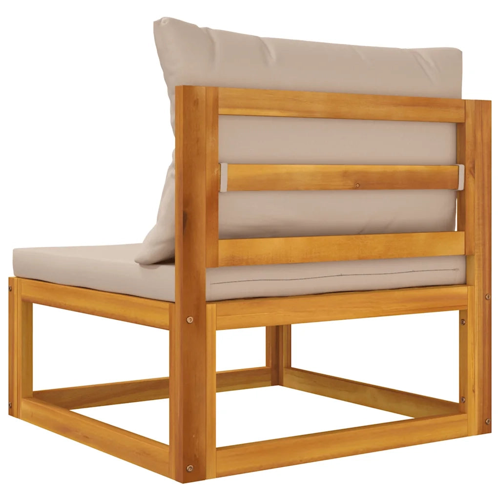 Salotto da Giardino-Set Mobili da Giardino 3pz con Cuscini Legno Massello di Acacia 451905