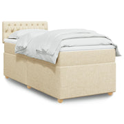 Giroletto a Molle con Materasso-Struttura Letto Crema 80x200 cm inTessuto 517715