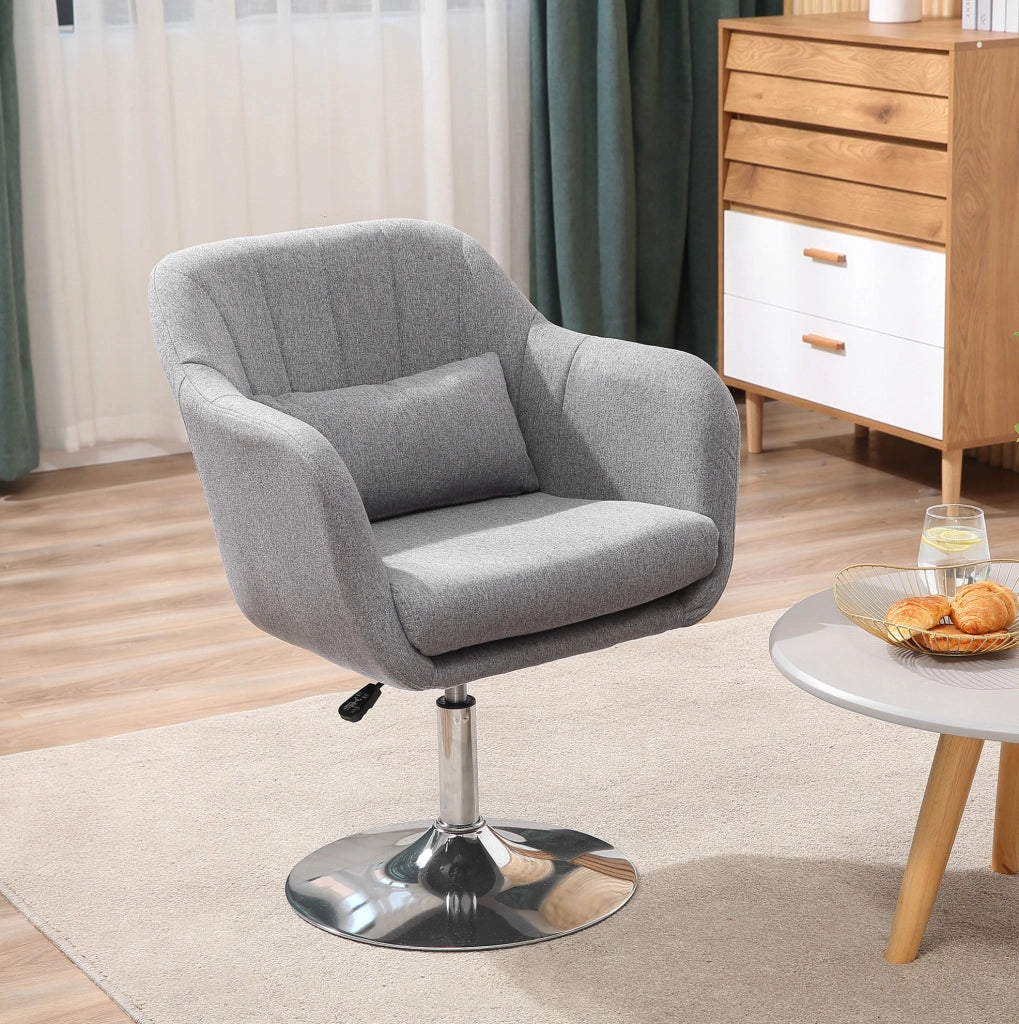 Sedia girevole regolabile in altezza grigia
