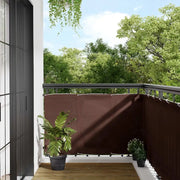 Paravento da Balcone-Pannello per balcone Marrone 90x800 cm 100% Poliestere Oxford