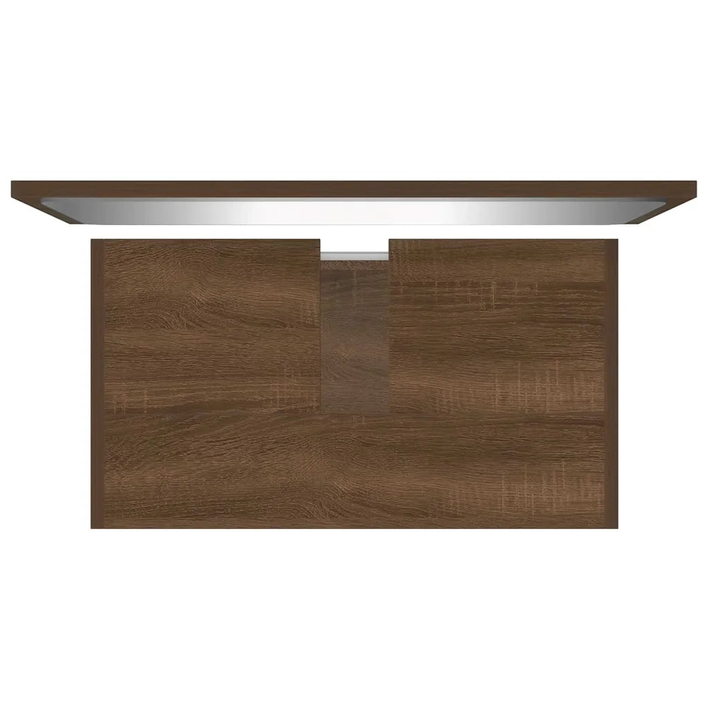 Set Mobili da Bagno Rovere Marrone in Legno Multistrato 815530