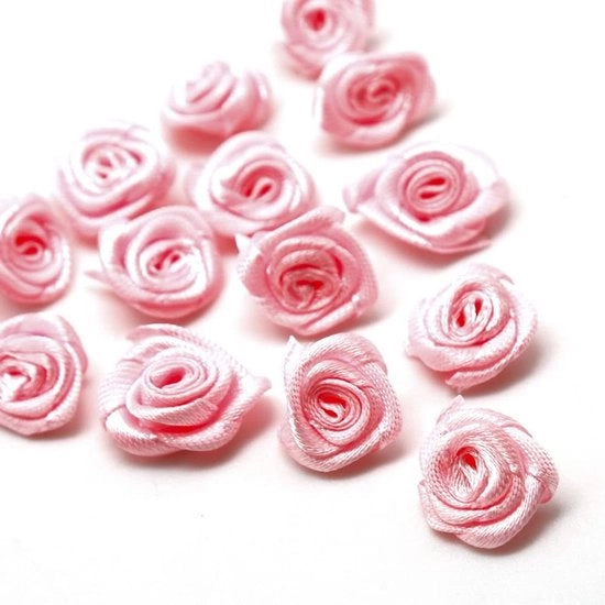 Decorazioni floreali 100 pezzi - Capocchi di Rosa in Satin - Decorazioni floreali decorative - Accessori DIY - Matrimonio/Festa - Fatto a mano con Poliestere