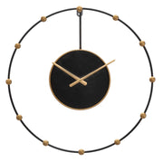 Orologio da Muro Pearl Ø61x4,5 cm in Ferro Nero