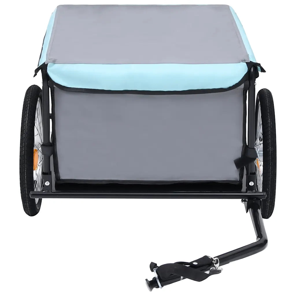 Rimorchio da Bici Grigio e Blu 65 kg CFW5124569