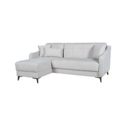 Propata, Divano Letto con Penisola Contenitore, 207x157 cm Beige