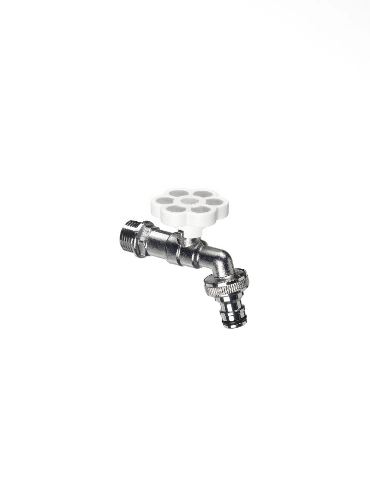 Rubinetto con manopola a fiore Belfer colorato Ø 29 mm Colore: Bianco