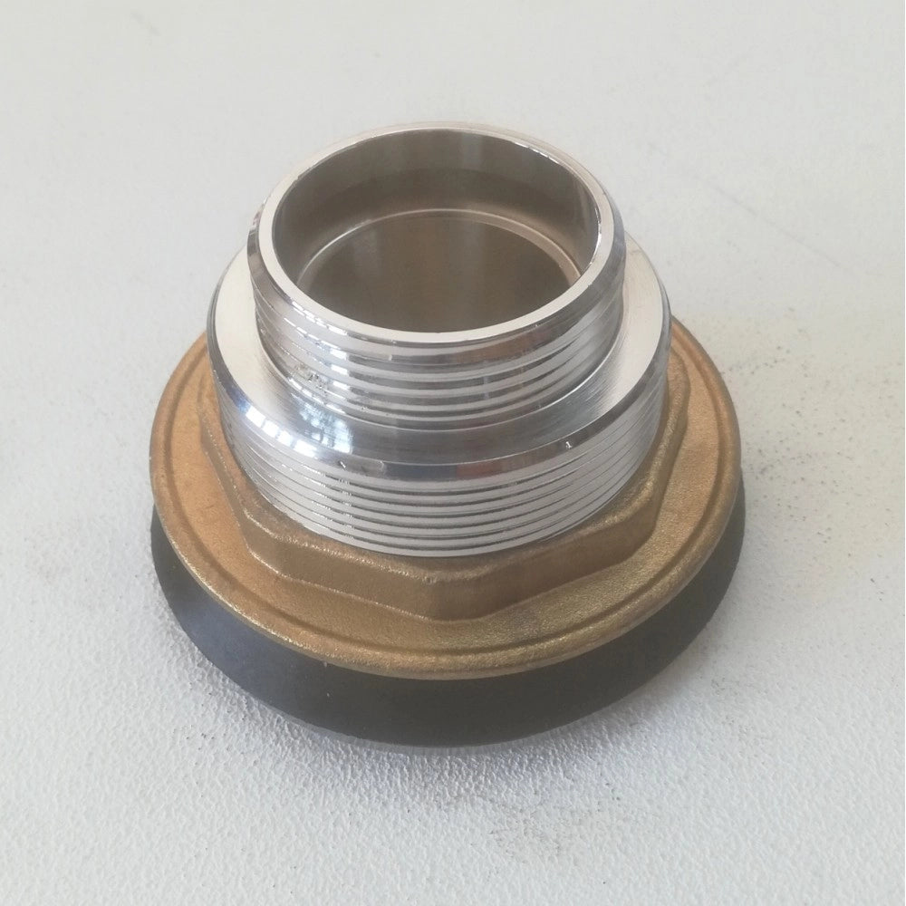 Piletta sifoide da 11/4 x 74mm in ottone cromato lucido per piatto doccia