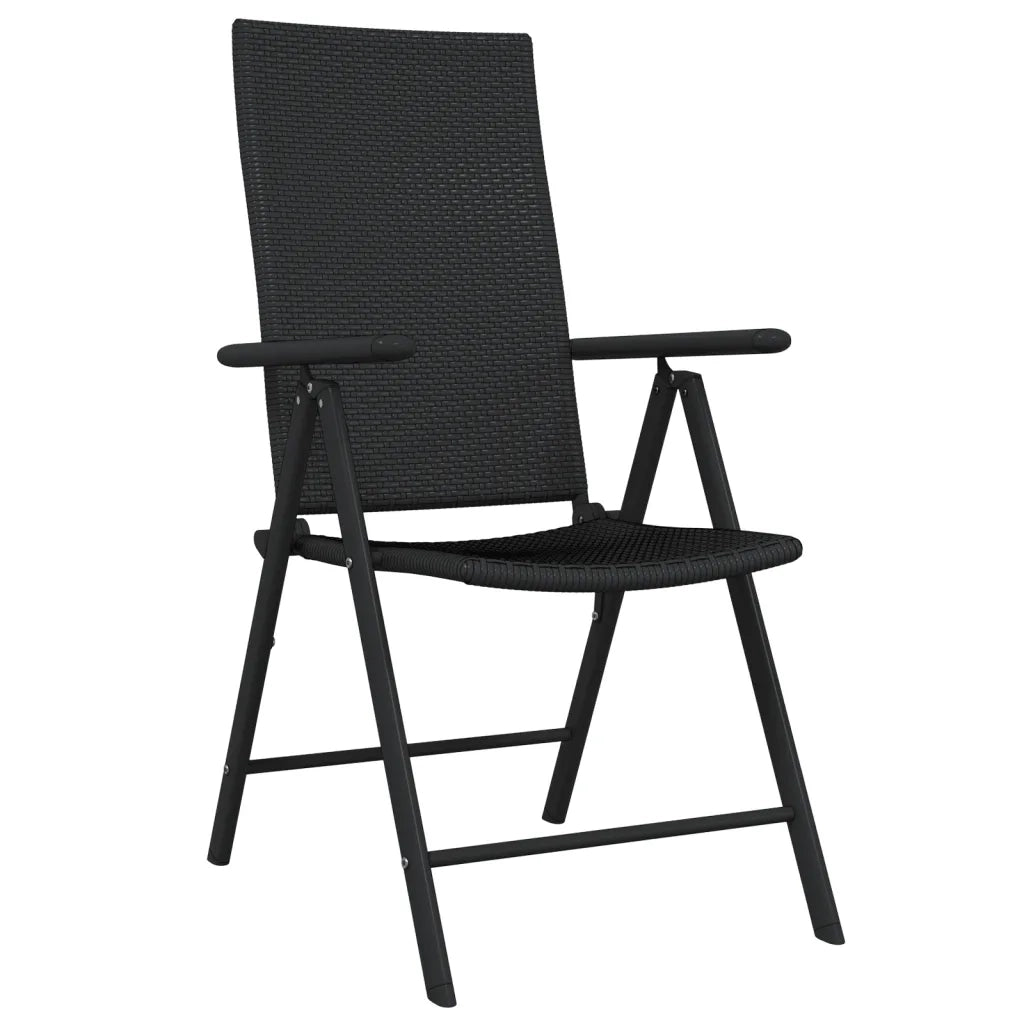 Set Mobili da Pranzo per Giardino 3 pz | Set Salotto da Giardino Nero