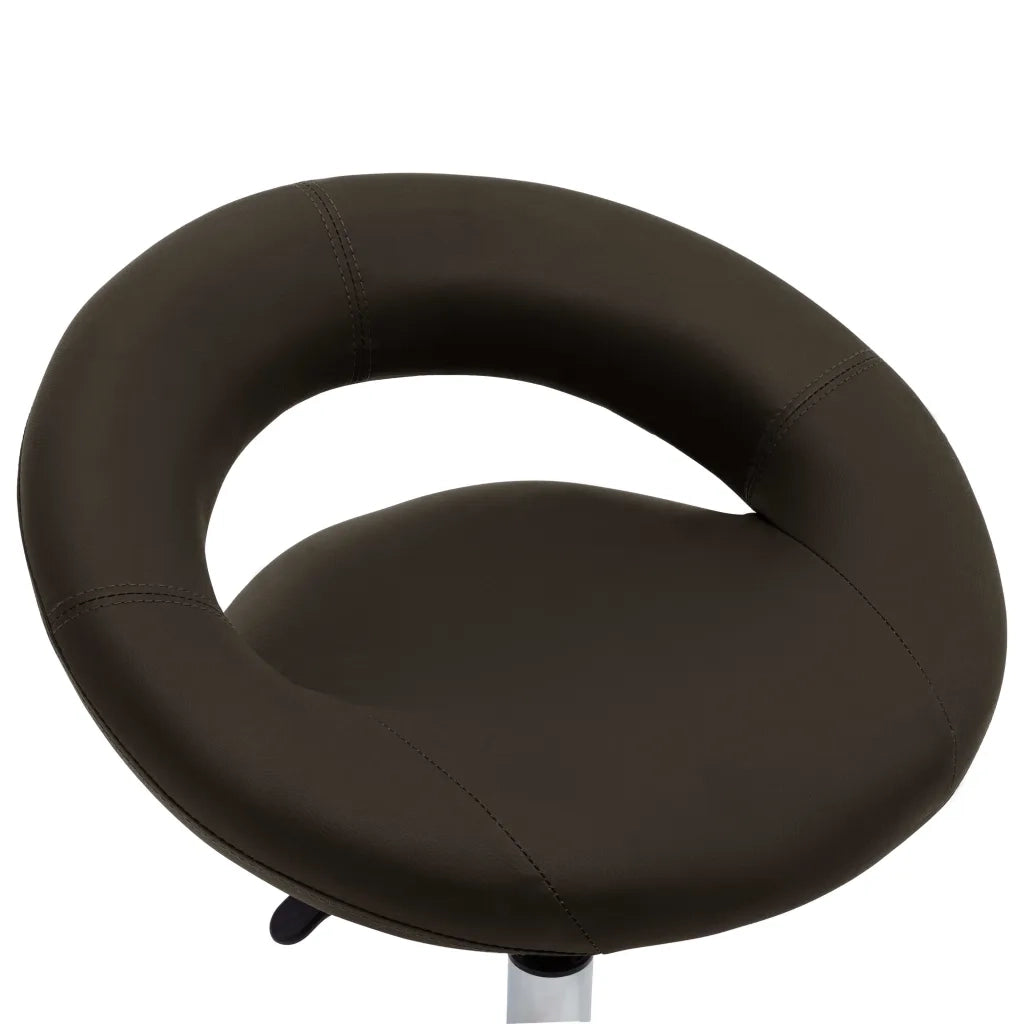 Sedia da Lavoro con Ruote Marrone in Similpelle cod mxl 21457