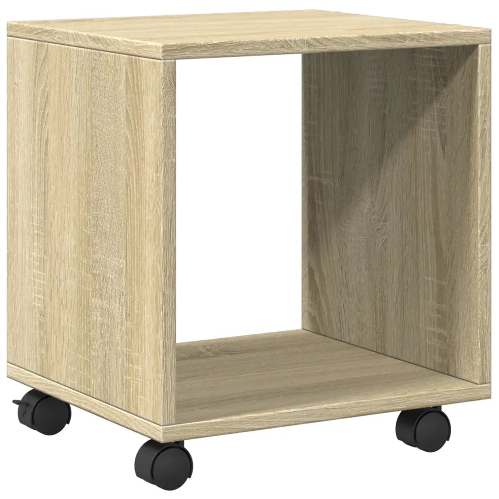 Mobiletto con Ruote Rovere Sonoma 37x33x42,5 cm in Truciolato 853130