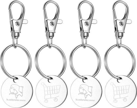 Sostegno per monete del carrello - Rimovibile Sostegno per Monete del Carrello - Acciaio Inossidabile - Rilasciatore del Carrello Token - Rimuovitore del Carrello