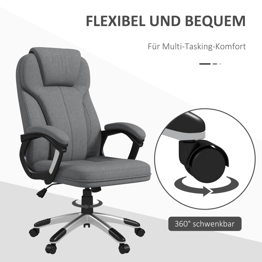 Sedia da ufficio regolabile ¨C zephmum ¨C Grigio 75x120x6 cm