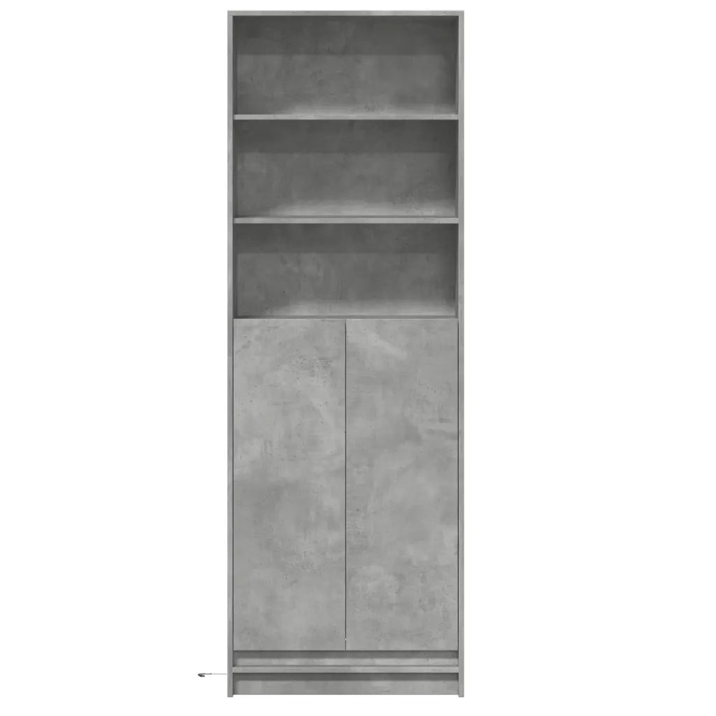 Credenza con LED Grigio Cemento 69x32,5x200 cm in Truciolato 3307908