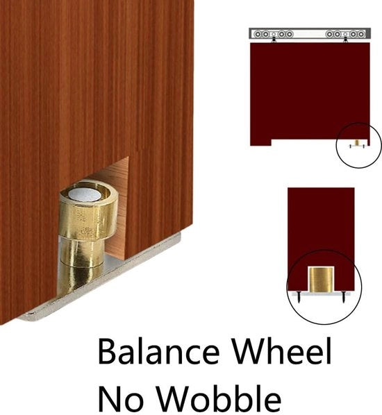 Geleidingswiel 12 mm - Deurgeleider per Schuifporte - Geleide per Pavimento - Rulli Silenziosi - Installazione Facile - Materiale di Alta Qualità - Guida Porta