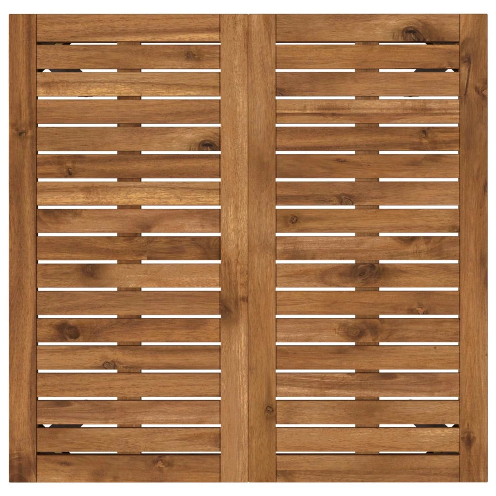Tavolo da cena da giardino Naturale e Nero 70 x 68,5 x 75 cm 901307