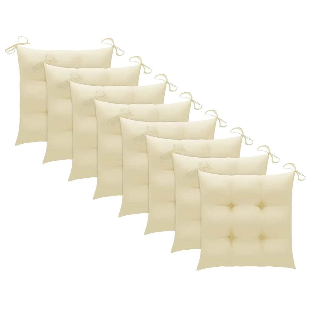 Sedie da Giardino con Cuscini 8 pz in Massello di Acacia Grigie 3078251