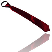Trade Shop - Cravatta Seta Raso Bordeaux Zip Cravattino Frack Papillon Sottile Uomo Donna -