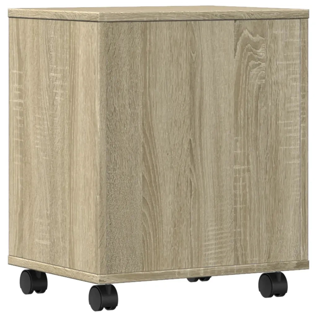 Supporto per Stampante con Ruote Rovere Sonoma 41x32x48 cm