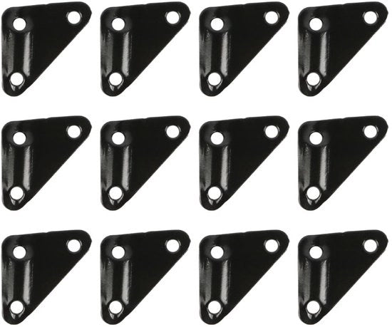 Accessori per tende - Spanne antiscivolo a tre punte - Nero - 12 pezzi - Set di accessori per tende