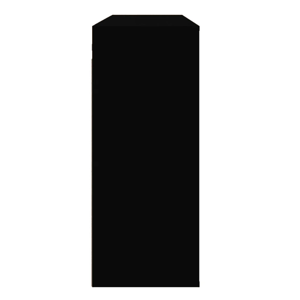 Mobiletto a muro in legno composito 80 x 33 x 80 cm salvaspazio design moderno nero 02_0048275