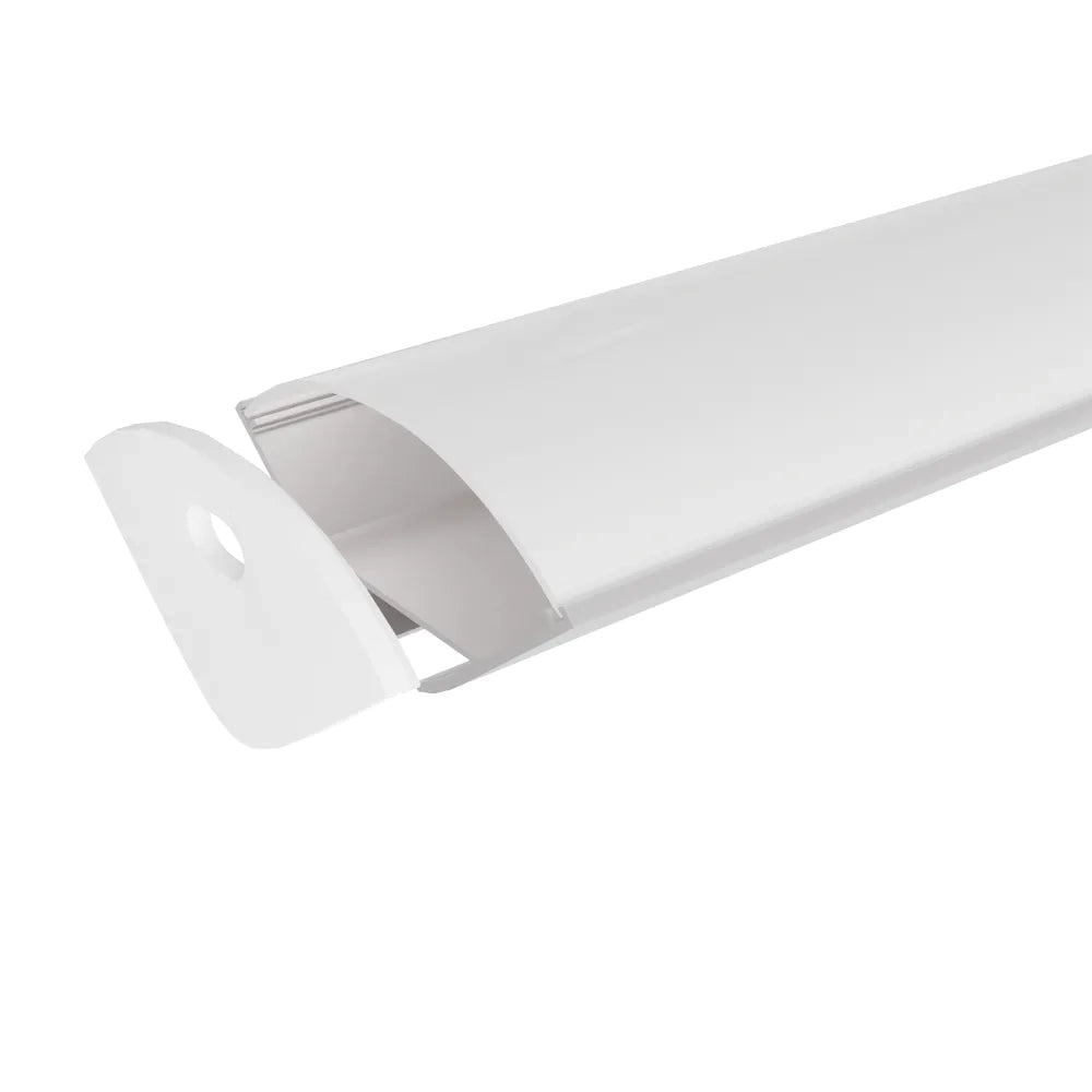 Profilo angolare in alluminio silver 2mt per doppia striscia led