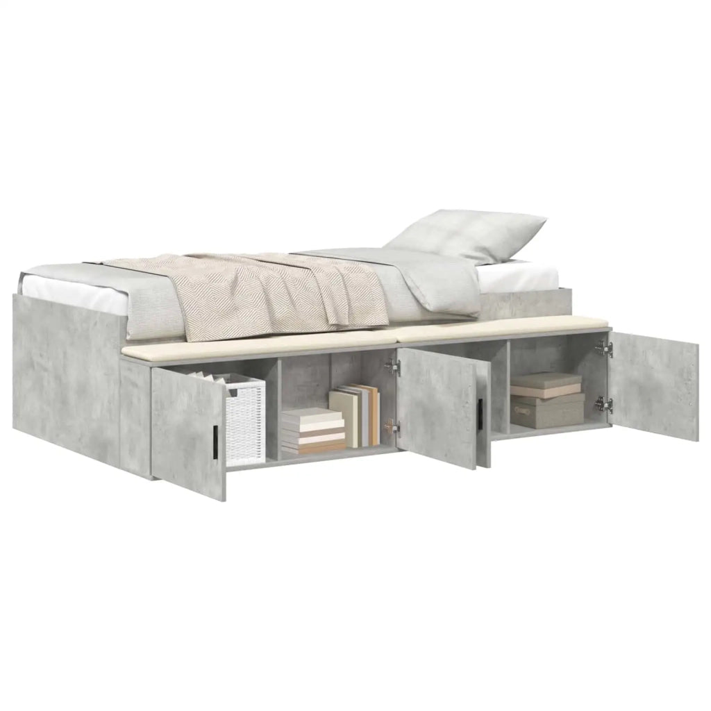 Struttura del letto con cassetto Grigio cemento 90 x 200 cm 3335192
