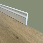 bancale da 100 metri lineari di Battiscopa in Legno Massello Ducale 60x10mm Laccato Bianco