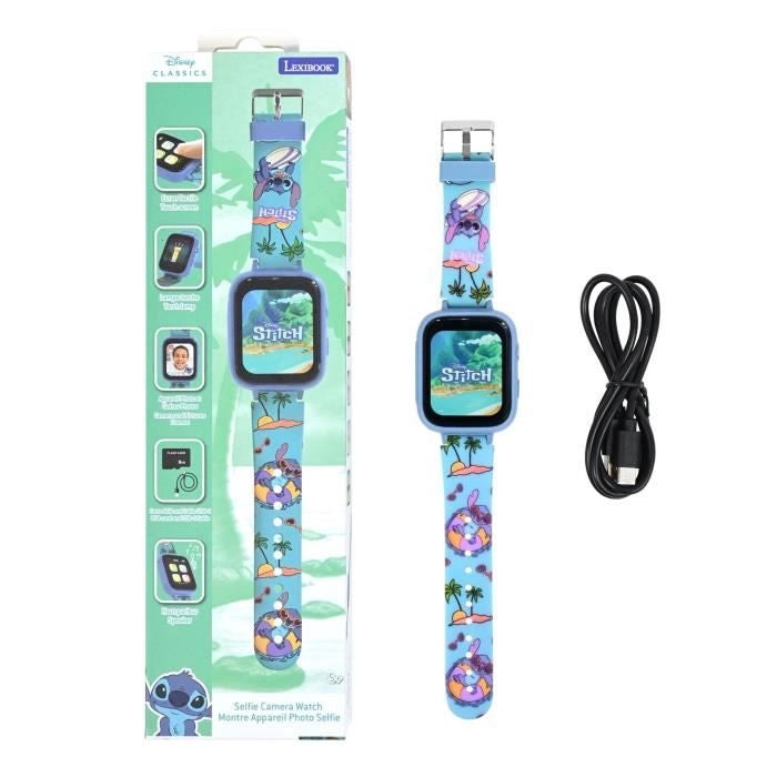 Orologio con schermo a colori Stitch con fotocamera e scheda di memoria da 8 GB
