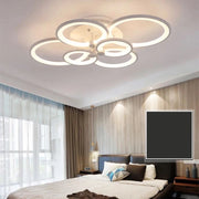 Lampadario Moderno Plafoniera led moderno 6 anelli 51W Luce Bianca Naturale