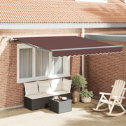vidaXL Tenda da Sole Retrattile Automatica con LED Marrone 300x250 cm