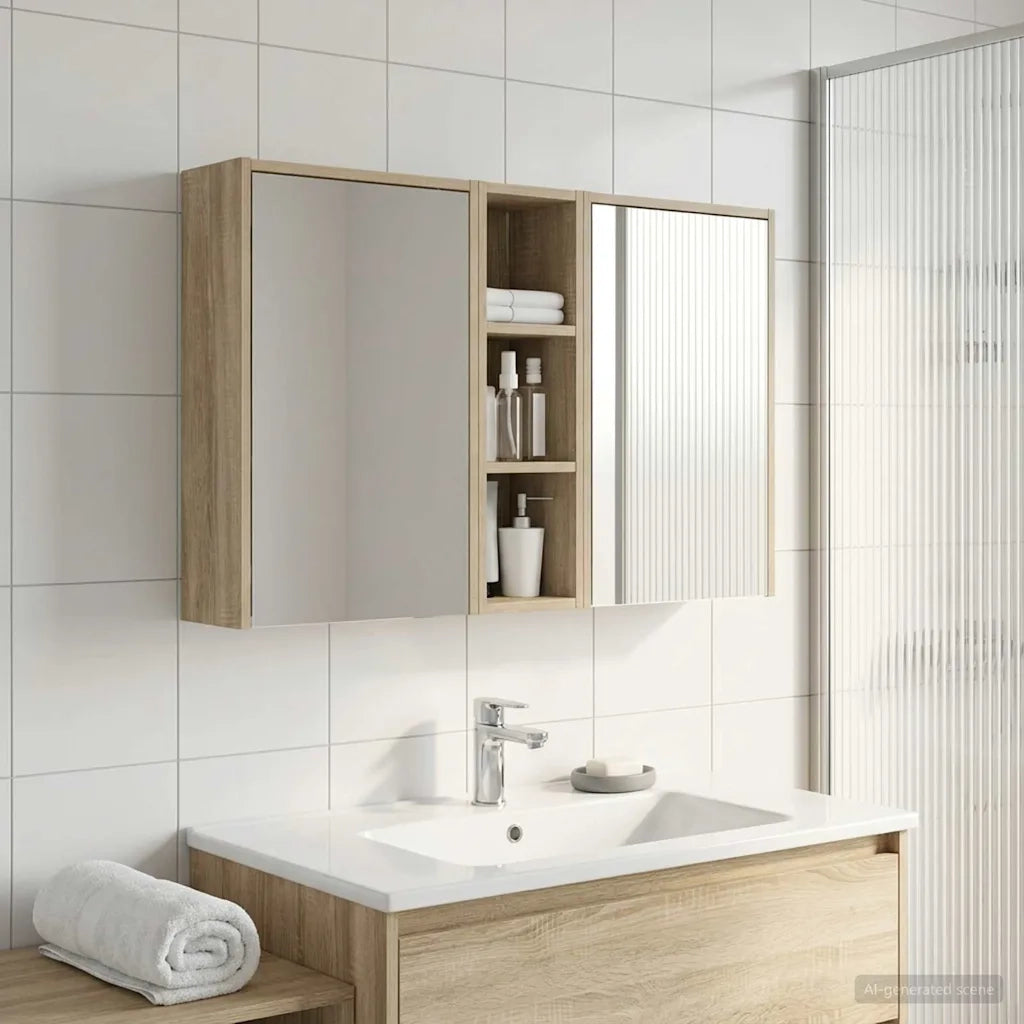 Set di Armadi da Bagno 3 pcs 106 x 16 x 62,5 cm 3403794