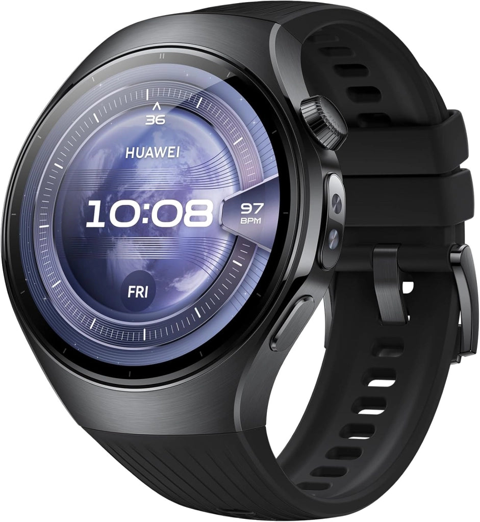 HUAWEI WATCH 5, 46mm Smartwatches, Tecnologia Multi-sensing X-TAP, SpO2 dal Polpastrello, Health Glance, eSIM, con App ECG, HRV, 30 mesi di Garanzia, Android e iOS, Nero