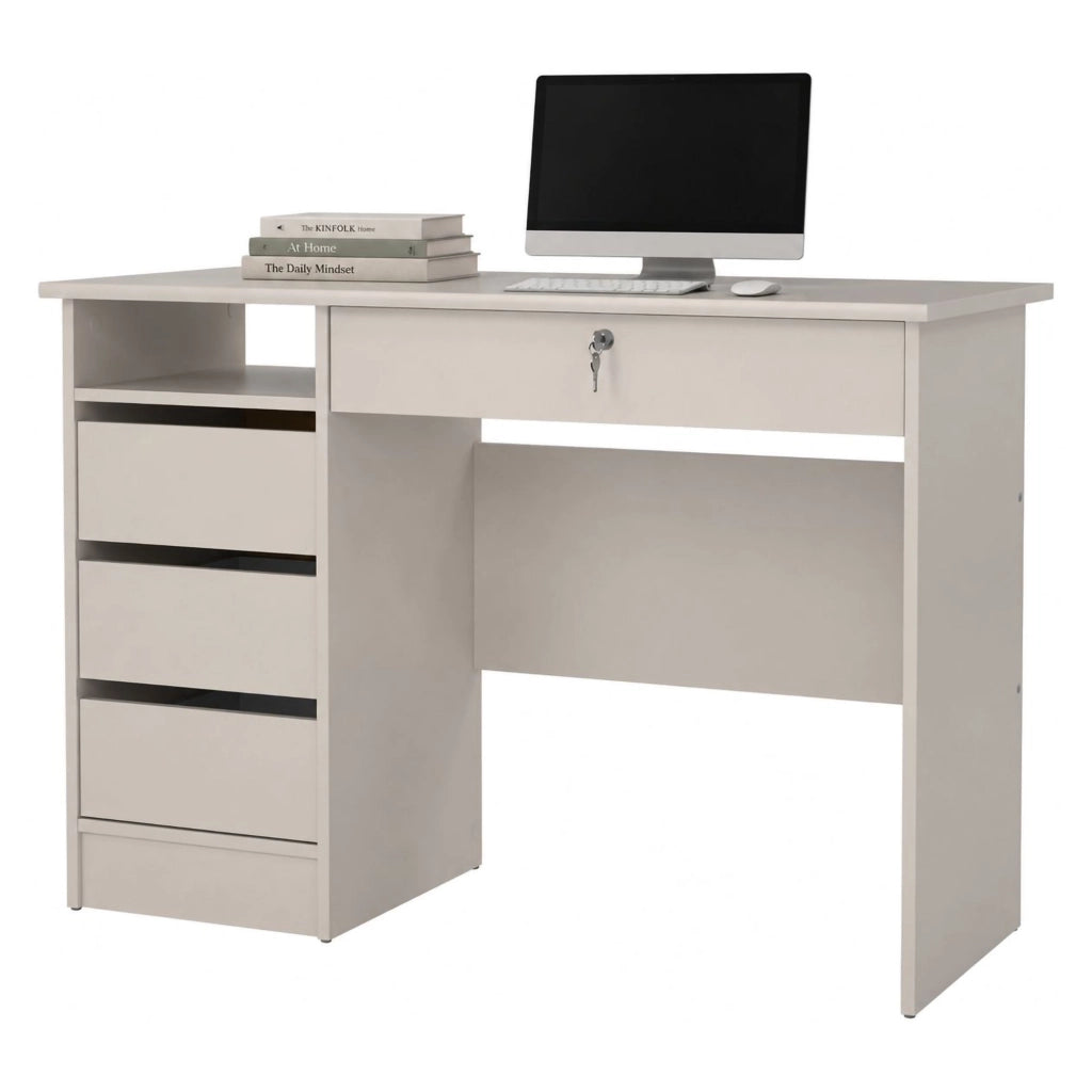Franklin, Scrivania un Ripiano, 109x49x76h cm Beige Cashmere