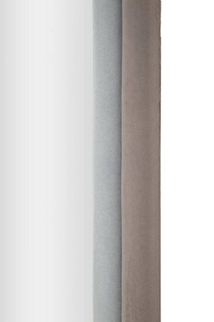Specchio Segal, Specchiera, Articolo d'arredo a muro, Decorazione con specchio, 60x4 h160 cm, Tortora e Grigio