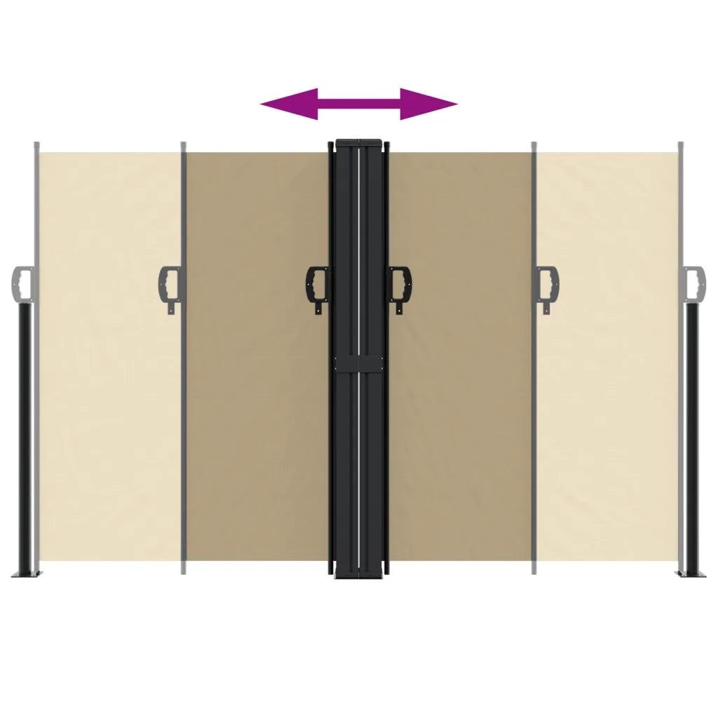 Tenda da Sole Laterale Retrattile Beige 160x1200 cm 4004825