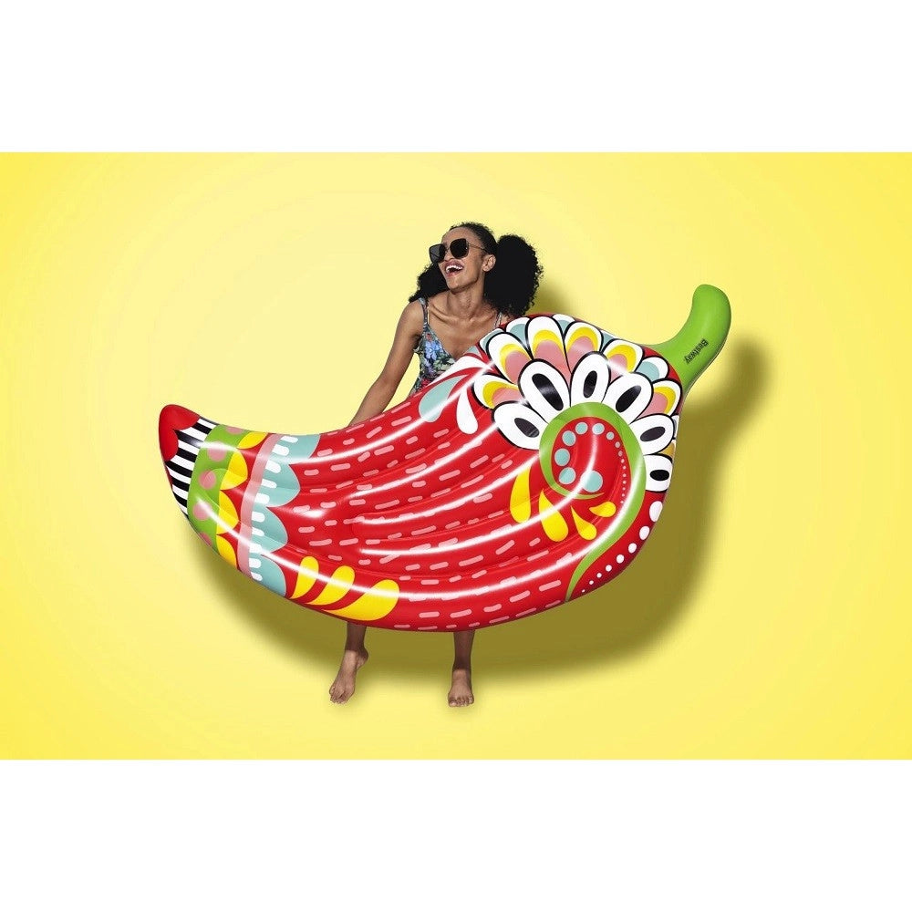 Trade Shop - Materassino Fashion Peperoncino Ispirazione Azteca 195x99 Cm Mare Piscina 43490 -